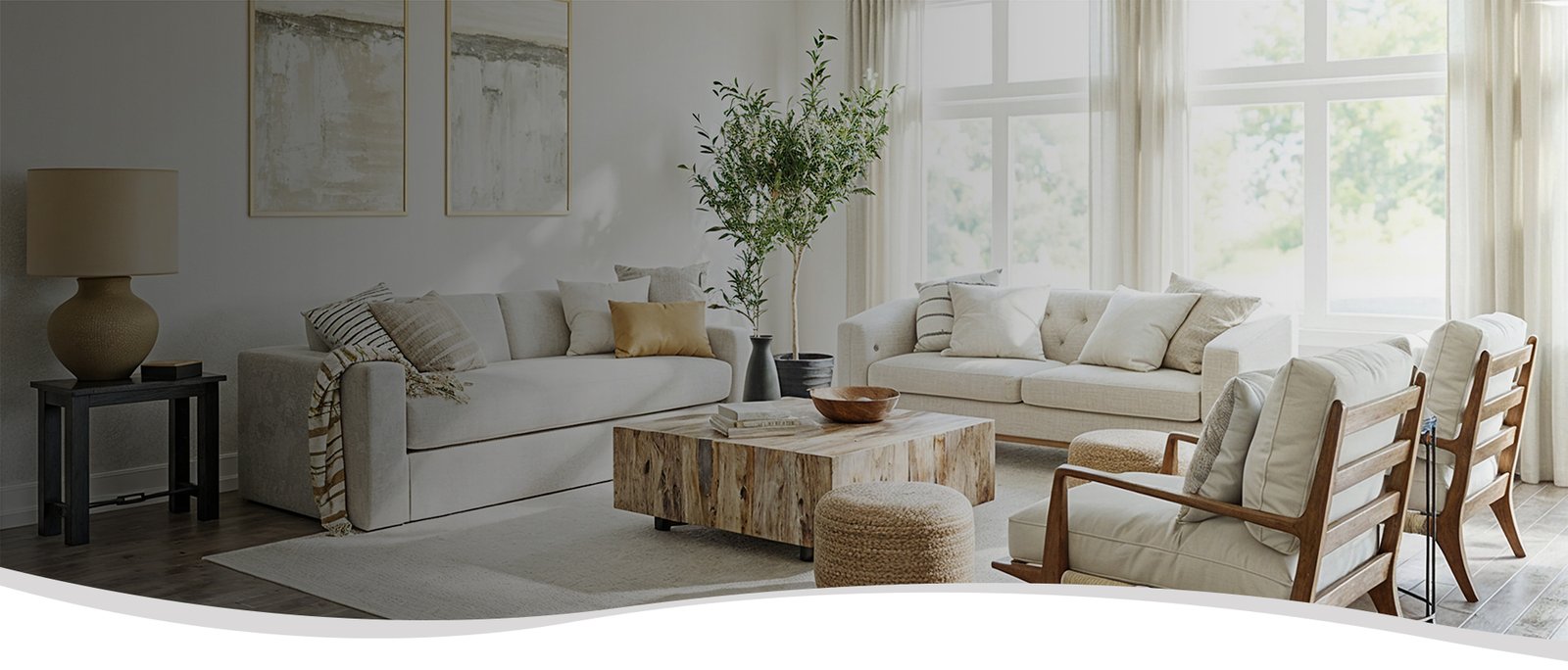 Home Remodeling Contractor in Etters, PA Modern living room area renovation with grey hardwood floors, large window installation by local general contractor